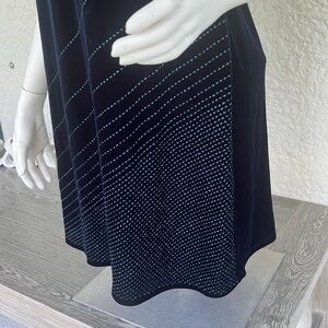 Vintage 90’s CDC Navy Blue Velvet Sparkly Short Sleeve Dress